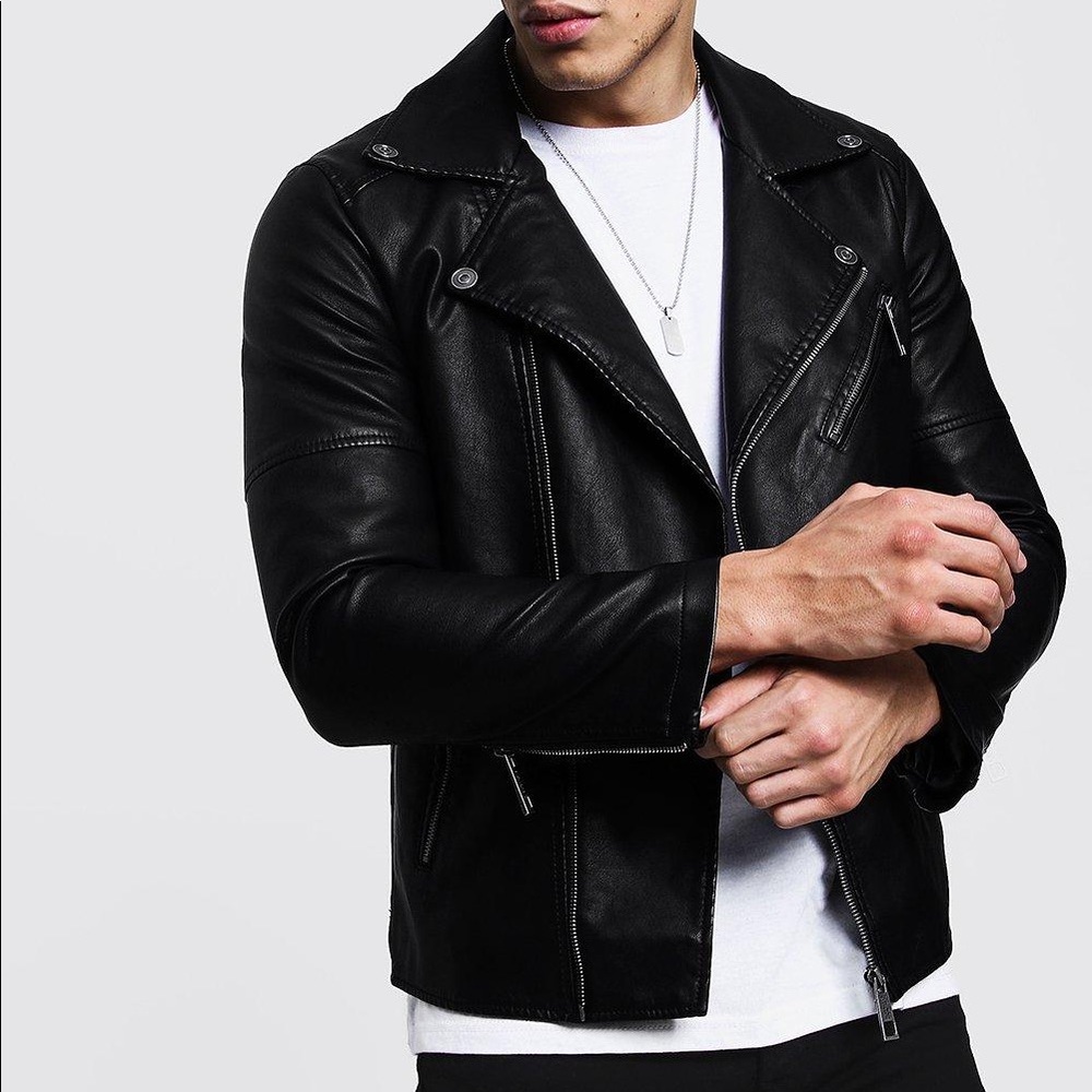 Faux Leather Biker Jacket